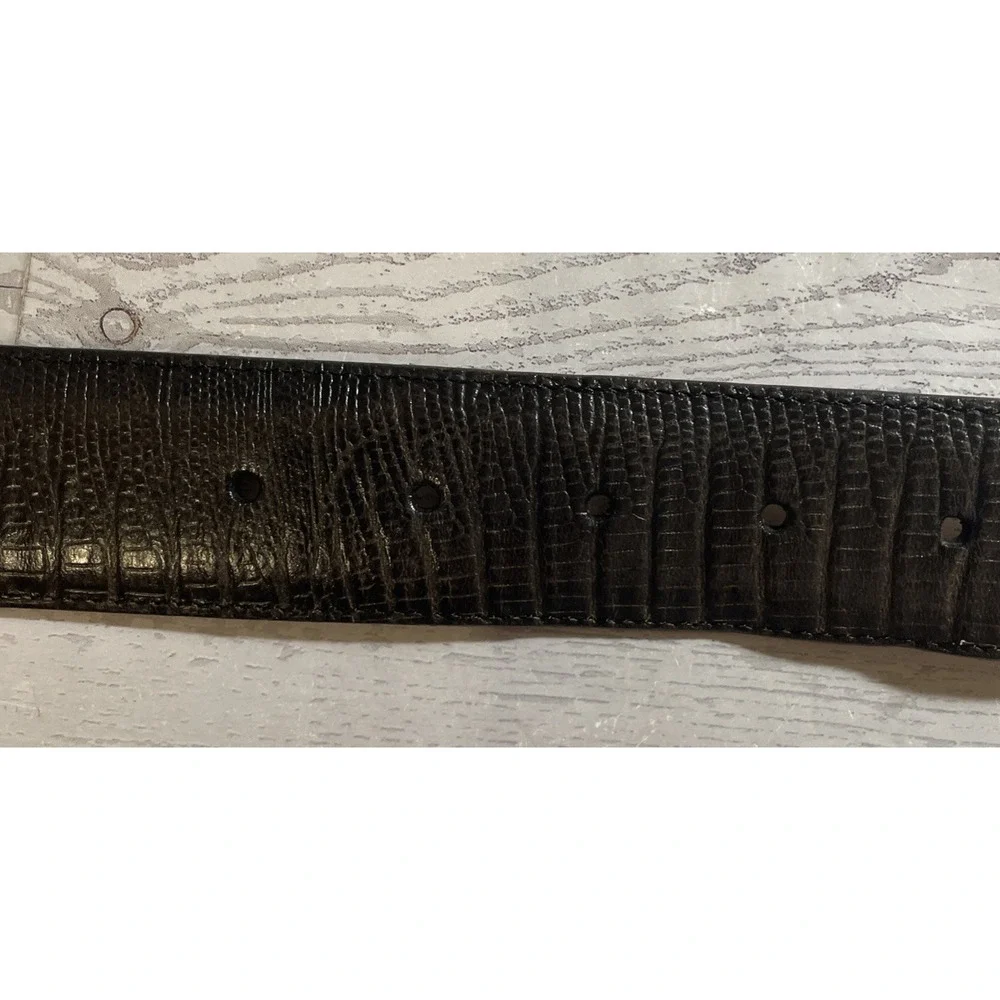 Brighton Vintage‎ 1998 Brown Croc Print Leather Belt Women's Size Small